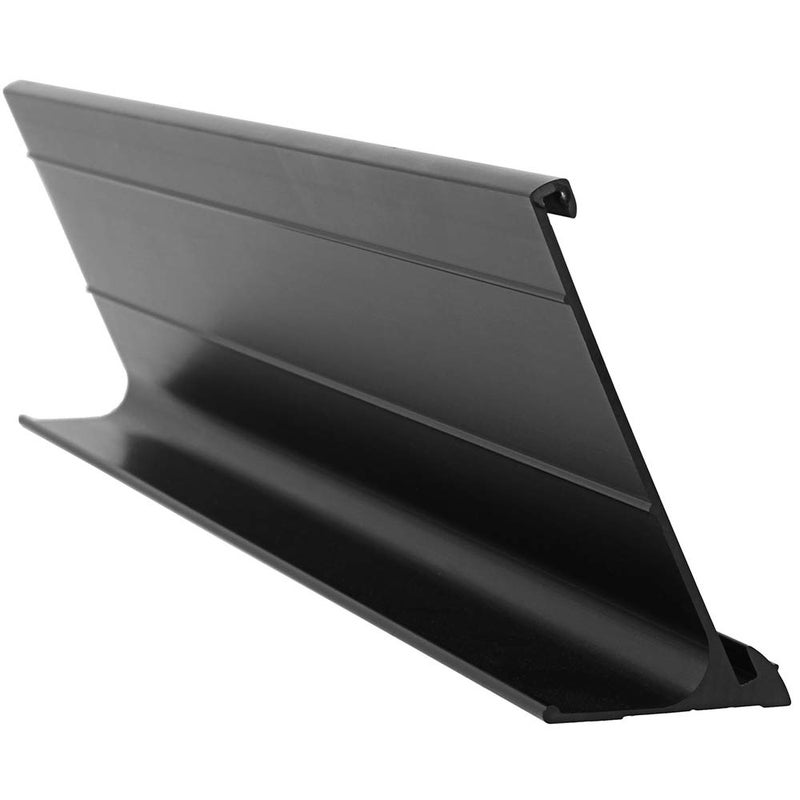 ExcelMark 2"" x 8"" Aluminum Name Plate Holder for Desk - Office Business Door Sign Holder - Black - Image 2